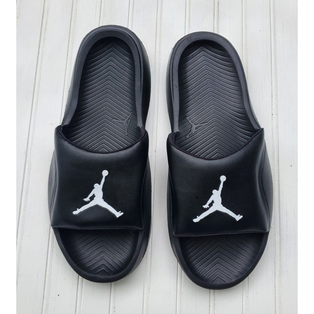 Jordan Post Slide Mens Black White Foam Sandals HF3263-001 Size 14
